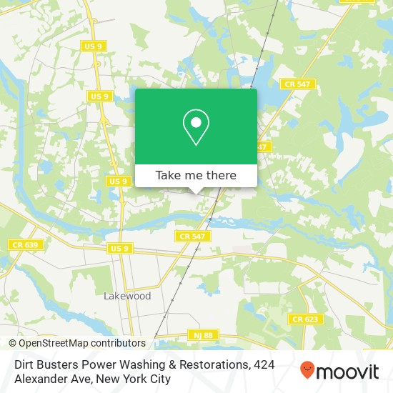 Mapa de Dirt Busters Power Washing & Restorations, 424 Alexander Ave