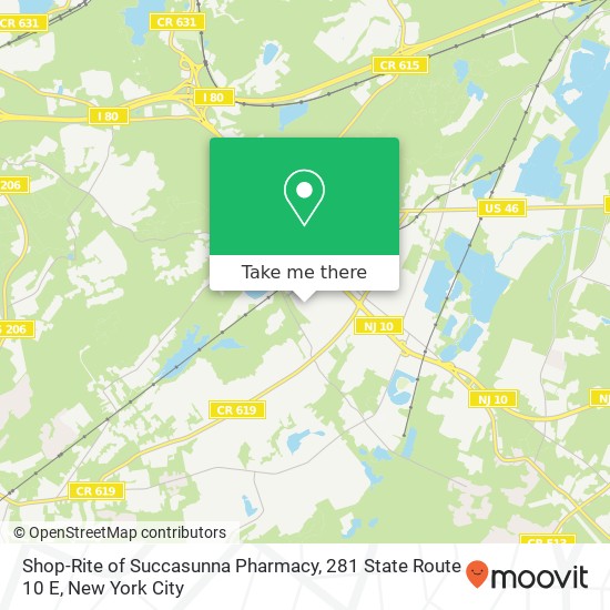 Shop-Rite of Succasunna Pharmacy, 281 State Route 10 E map