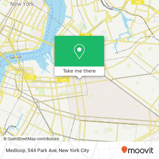 Mapa de Medloop, 544 Park Ave