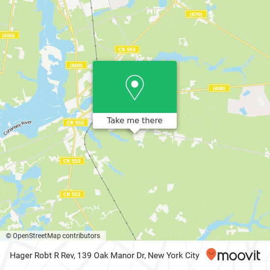 Hager Robt R Rev, 139 Oak Manor Dr map