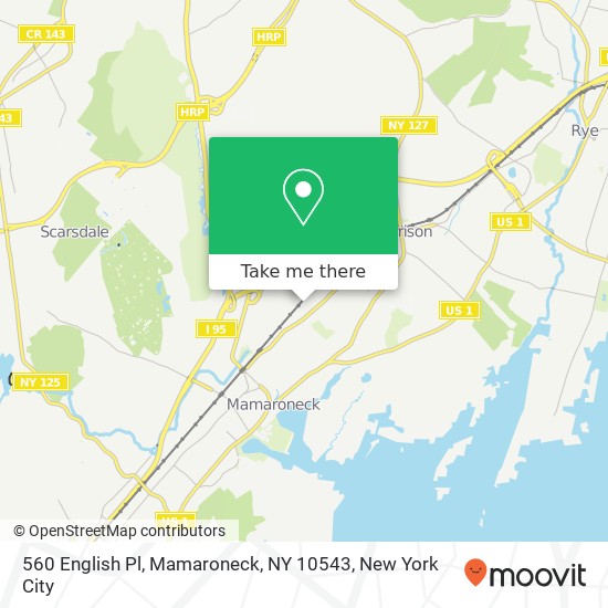 Mapa de 560 English Pl, Mamaroneck, NY 10543