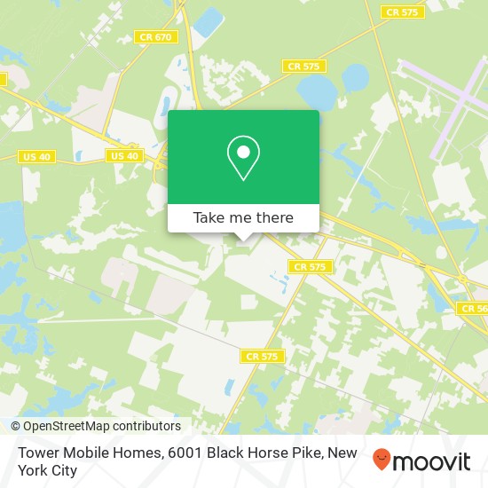 Tower Mobile Homes, 6001 Black Horse Pike map