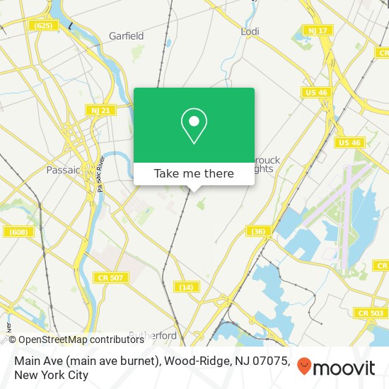 Main Ave (main ave burnet), Wood-Ridge, NJ 07075 map