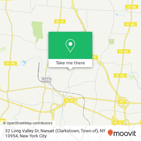 Mapa de 32 Long Valley Dr, Nanuet (Clarkstown, Town of), NY 10954