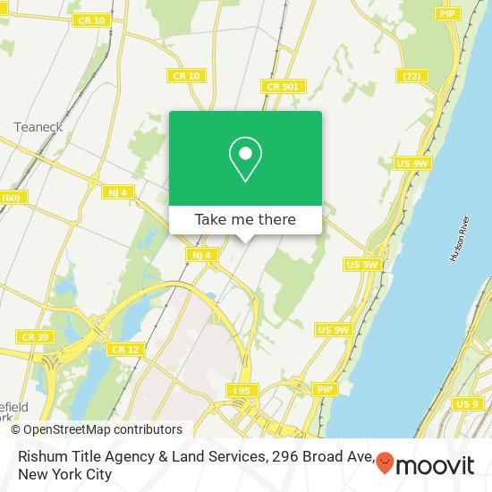 Mapa de Rishum Title Agency & Land Services, 296 Broad Ave