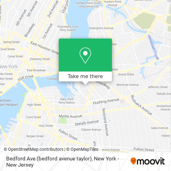 Bedford Ave (bedford avenue taylor) map