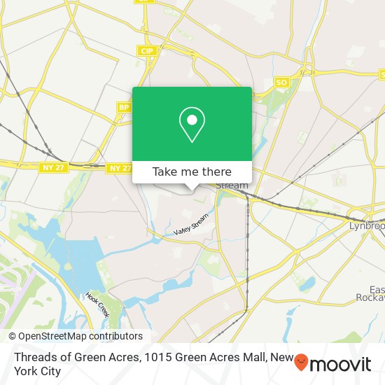 Mapa de Threads of Green Acres, 1015 Green Acres Mall