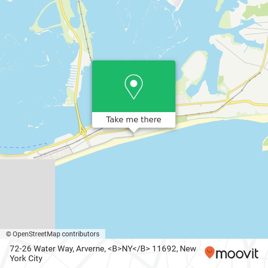 Mapa de 72-26 Water Way, Arverne, <B>NY< / B> 11692