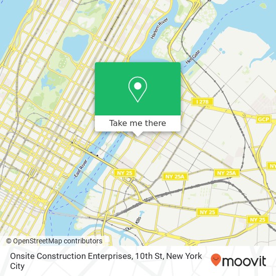 Mapa de Onsite Construction Enterprises, 10th St