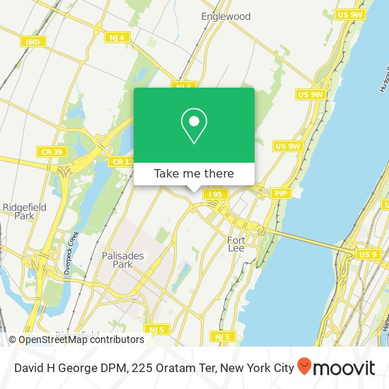 David H George DPM, 225 Oratam Ter map