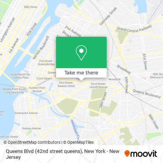 Mapa de Queens Blvd (42nd street queens)
