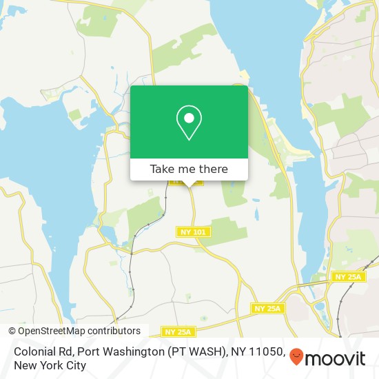 Mapa de Colonial Rd, Port Washington (PT WASH), NY 11050