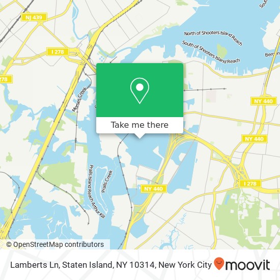 Mapa de Lamberts Ln, Staten Island, NY 10314