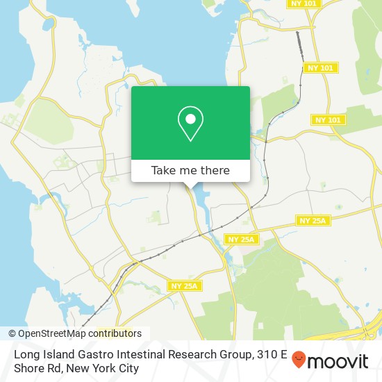 Mapa de Long Island Gastro Intestinal Research Group, 310 E Shore Rd