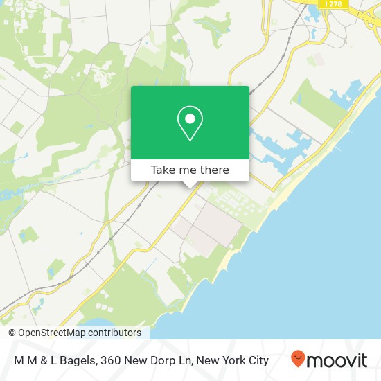 Mapa de M M & L Bagels, 360 New Dorp Ln