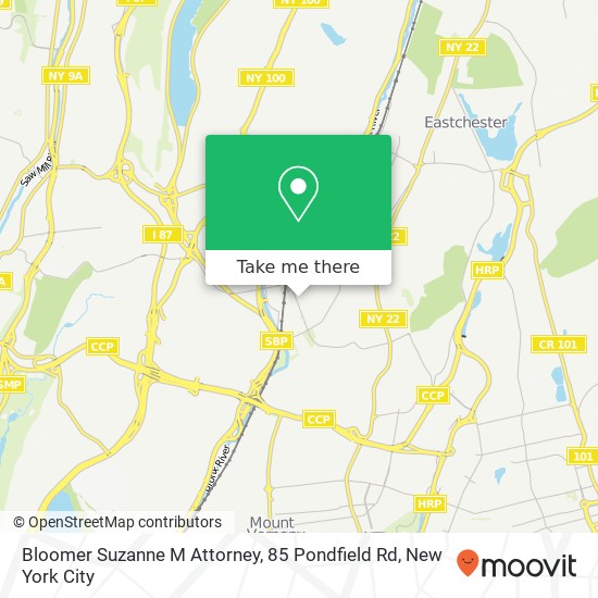 Bloomer Suzanne M Attorney, 85 Pondfield Rd map