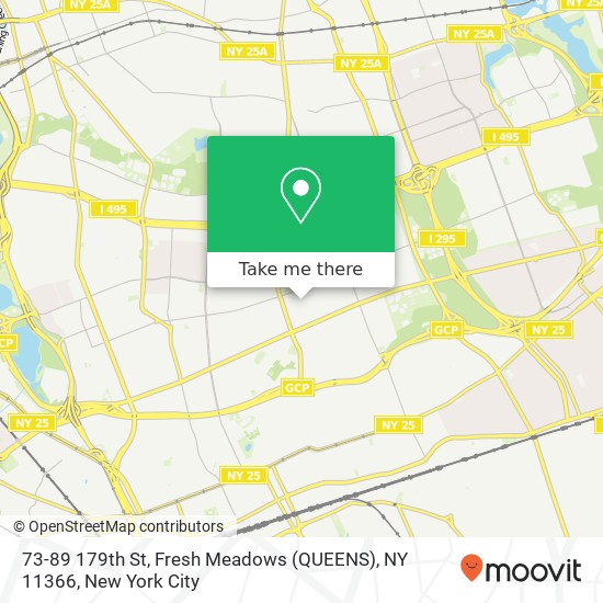 Mapa de 73-89 179th St, Fresh Meadows (QUEENS), NY 11366