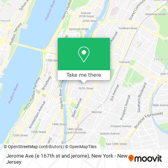 Jerome Ave (e 167th st and jerome) map
