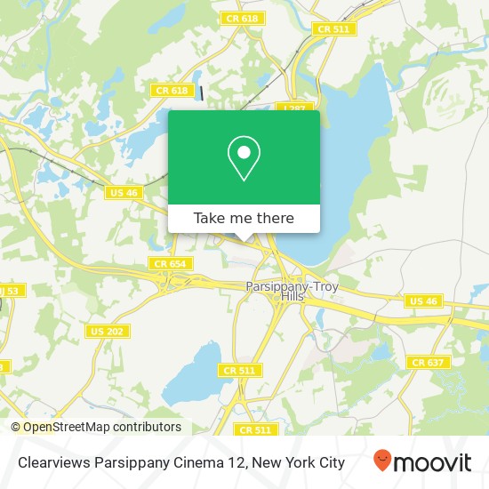Mapa de Clearviews Parsippany Cinema 12