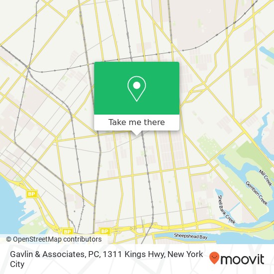 Mapa de Gavlin & Associates, PC, 1311 Kings Hwy