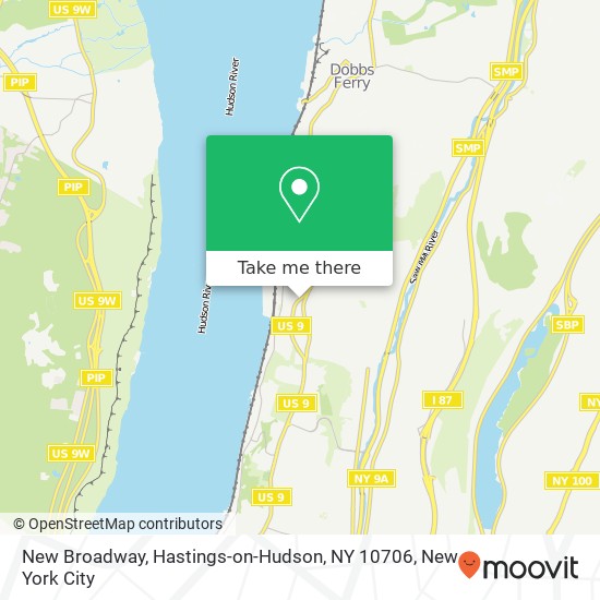 Mapa de New Broadway, Hastings-on-Hudson, NY 10706
