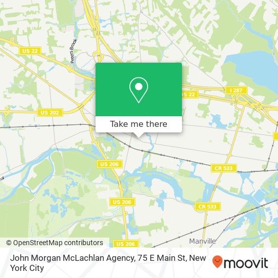 Mapa de John Morgan McLachlan Agency, 75 E Main St