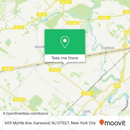 609 Myrtle Ave, Garwood, NJ 07027 map