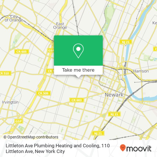 Littleton Ave Plumbing Heating and Cooling, 110 Littleton Ave map