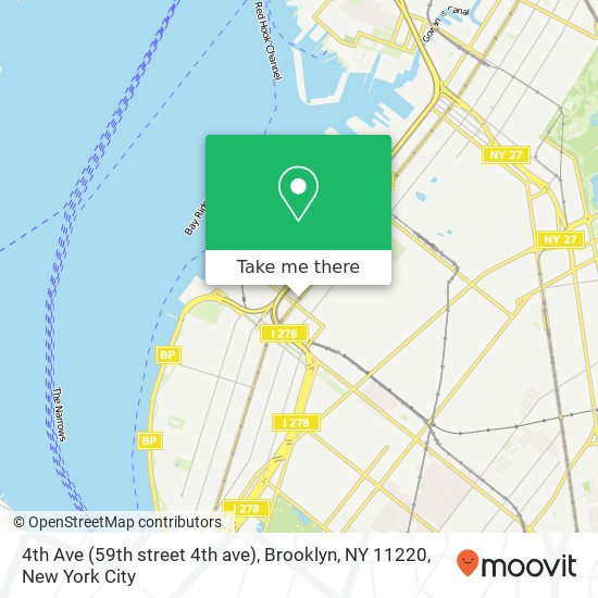 Mapa de 4th Ave (59th street 4th ave), Brooklyn, NY 11220