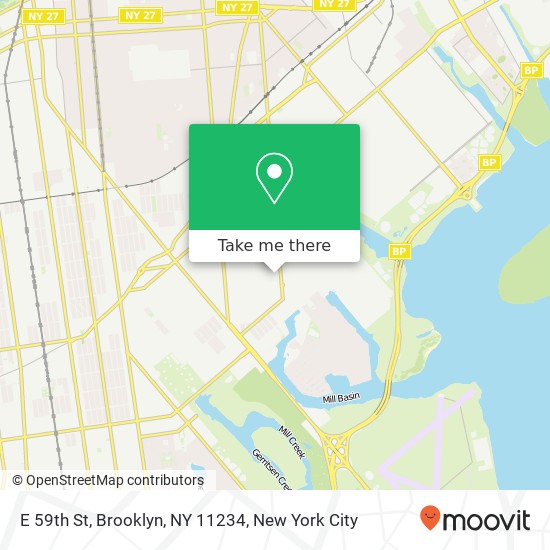 Mapa de E 59th St, Brooklyn, NY 11234