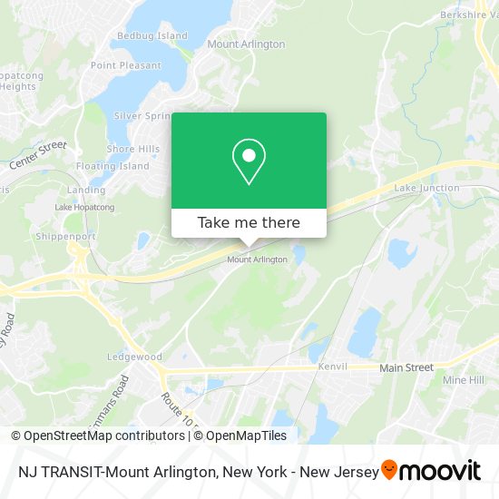 Mapa de NJ TRANSIT-Mount Arlington