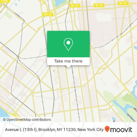 Mapa de Avenue L (13th l), Brooklyn, NY 11230