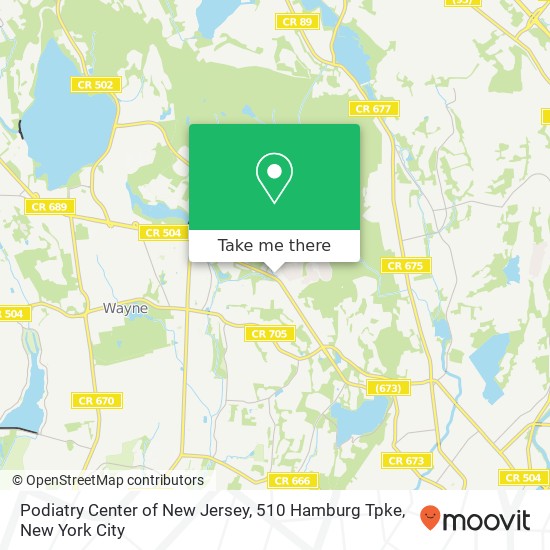 Podiatry Center of New Jersey, 510 Hamburg Tpke map