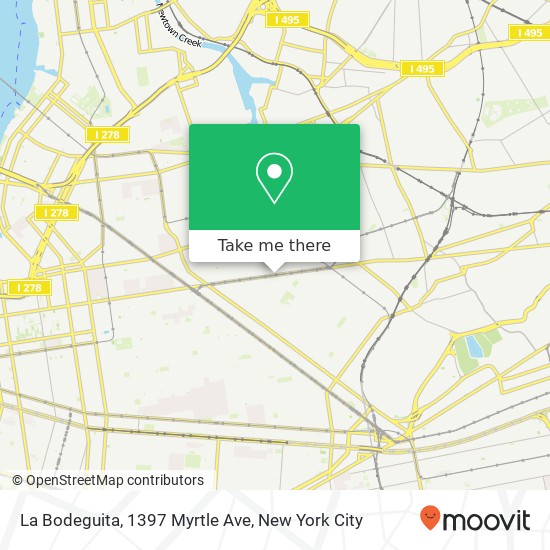 Mapa de La Bodeguita, 1397 Myrtle Ave