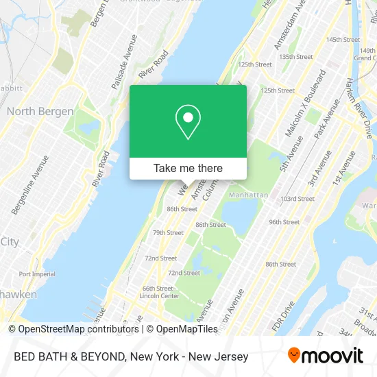 BED BATH & BEYOND map
