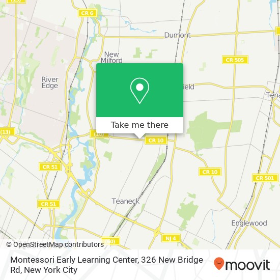 Mapa de Montessori Early Learning Center, 326 New Bridge Rd