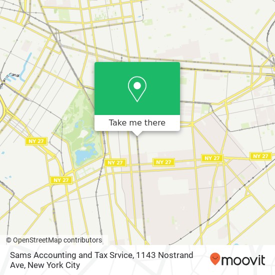 Mapa de Sams Accounting and Tax Srvice, 1143 Nostrand Ave