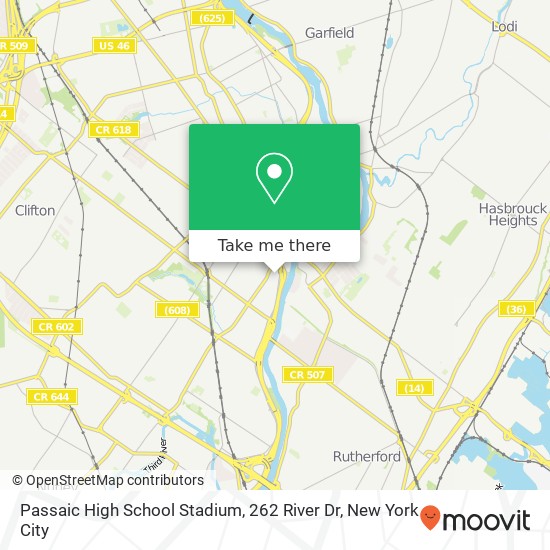 Passaic High School Stadium, 262 River Dr map