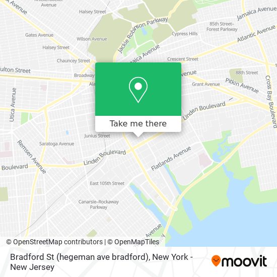 Bradford St (hegeman ave bradford) map