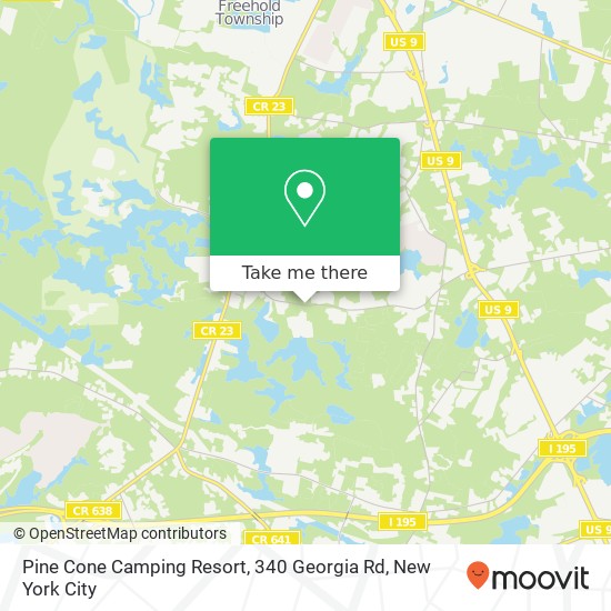 Pine Cone Camping Resort, 340 Georgia Rd map