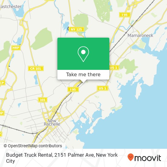 Budget Truck Rental, 2151 Palmer Ave map