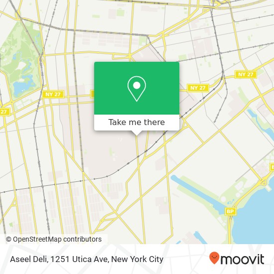 Mapa de Aseel Deli, 1251 Utica Ave