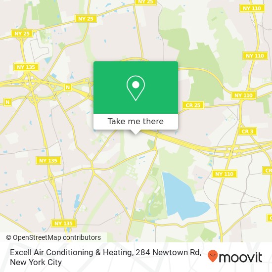 Mapa de Excell Air Conditioning & Heating, 284 Newtown Rd