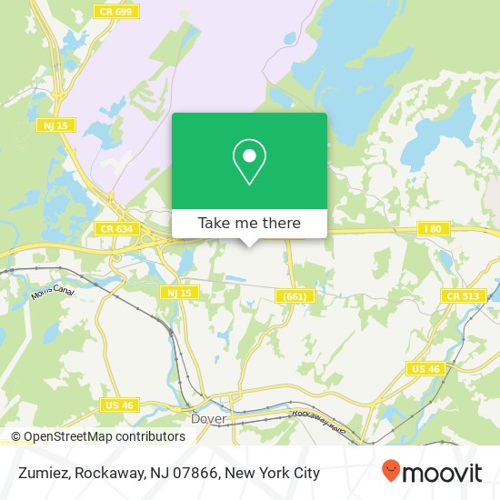 Mapa de Zumiez, Rockaway, NJ 07866