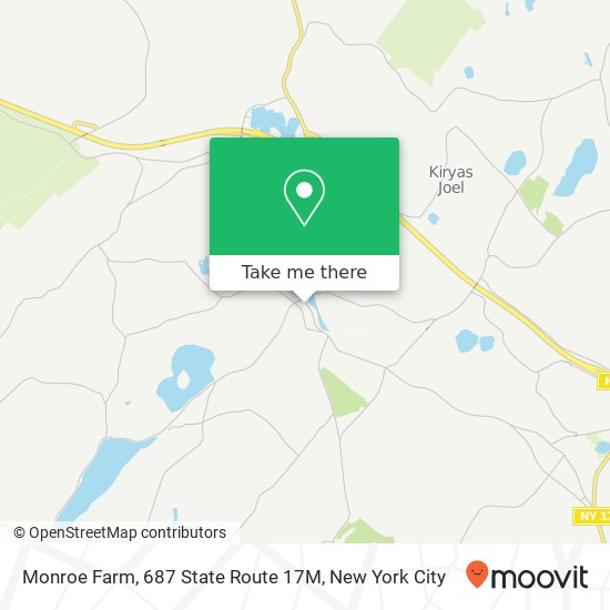 Mapa de Monroe Farm, 687 State Route 17M