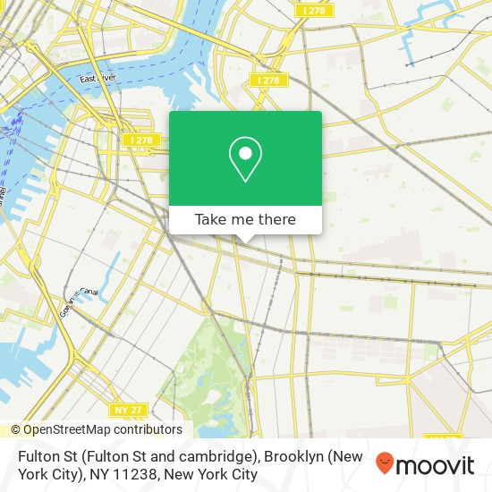 Mapa de Fulton St (Fulton St and cambridge), Brooklyn (New York City), NY 11238