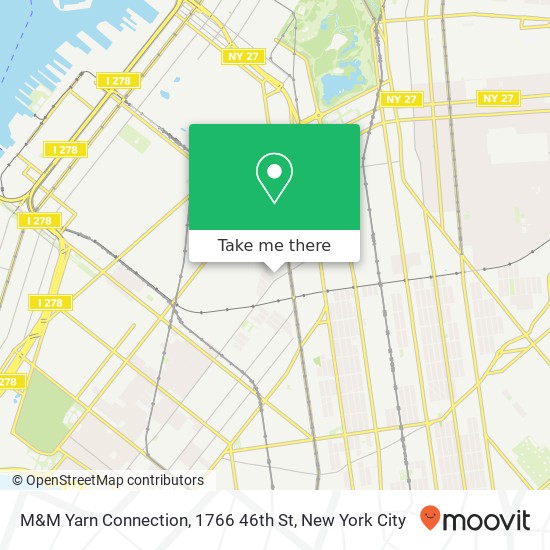 M&M Yarn Connection, 1766 46th St map