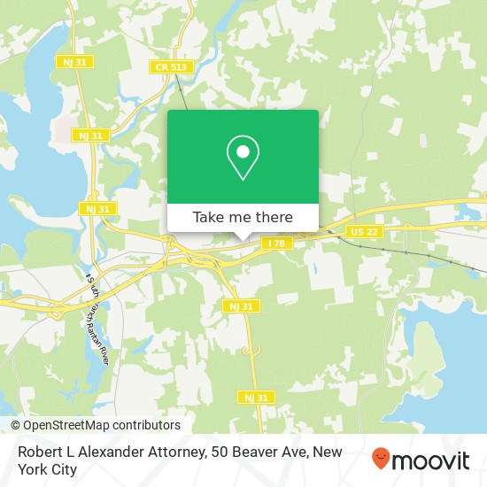 Robert L Alexander Attorney, 50 Beaver Ave map