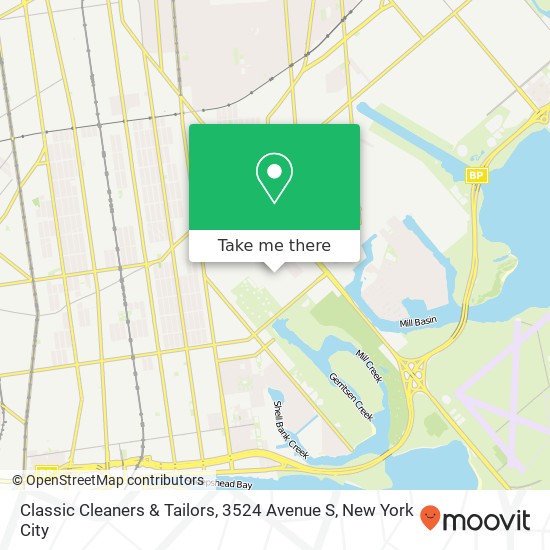 Mapa de Classic Cleaners & Tailors, 3524 Avenue S