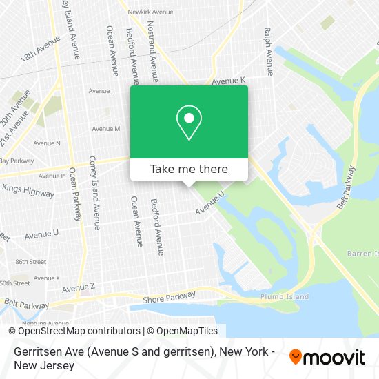 Gerritsen Ave (Avenue S and gerritsen) map